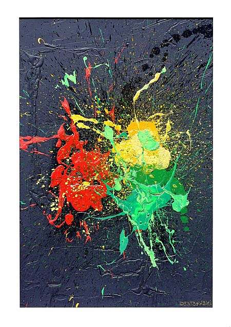 Marcin Dembowski (1979)- [Ami Nº 2228] 'Trójca', 2020, technika: akryl- płyta HDF, 134,5 x 94 cm (z ramą), sygn. prawy dół