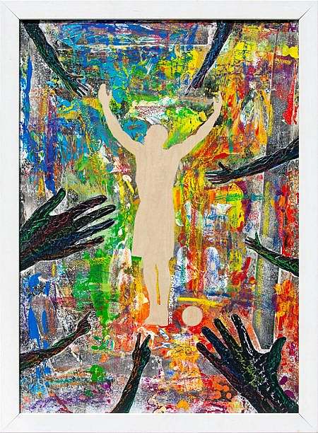 Marcin Dembowski (1979)- [Ami Nº 2230] 'Dni chwały', 2020, technika: własna- płyta HDF, 50 x 40 cm (+ rama), sygn.